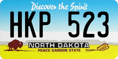 ND license plate HKP523