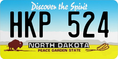 ND license plate HKP524