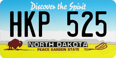 ND license plate HKP525