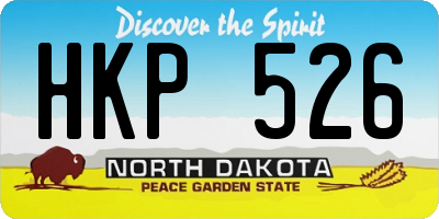 ND license plate HKP526