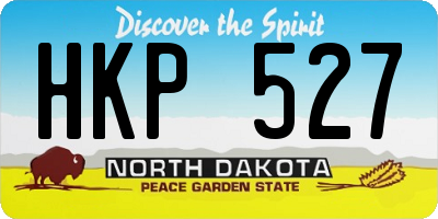 ND license plate HKP527