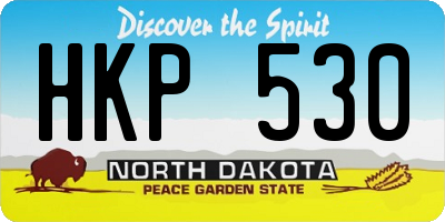 ND license plate HKP530