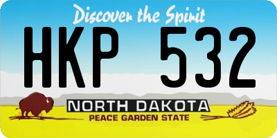 ND license plate HKP532