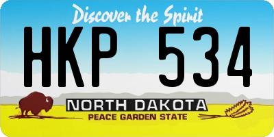 ND license plate HKP534