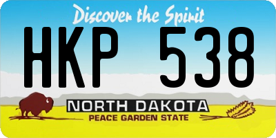 ND license plate HKP538