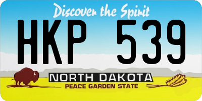 ND license plate HKP539