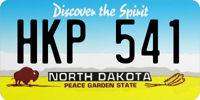 ND license plate HKP541