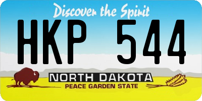 ND license plate HKP544
