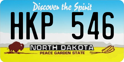 ND license plate HKP546