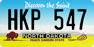 ND license plate HKP547