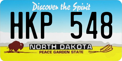 ND license plate HKP548