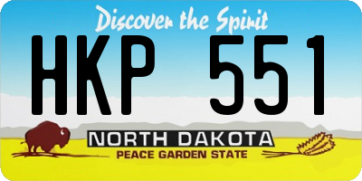 ND license plate HKP551