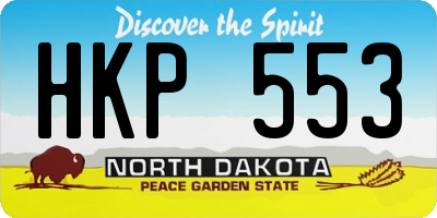 ND license plate HKP553