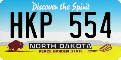 ND license plate HKP554