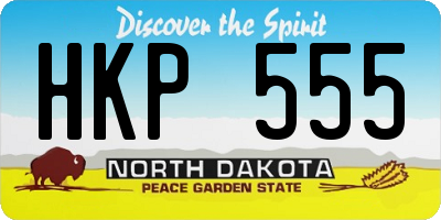 ND license plate HKP555