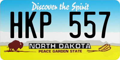 ND license plate HKP557