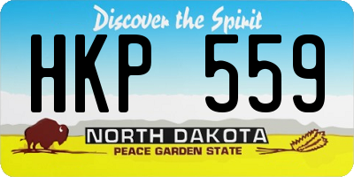 ND license plate HKP559