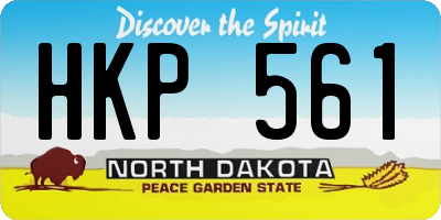 ND license plate HKP561