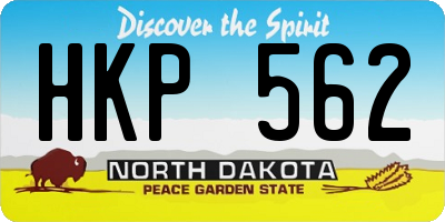 ND license plate HKP562