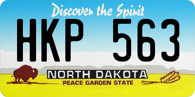 ND license plate HKP563