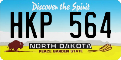 ND license plate HKP564