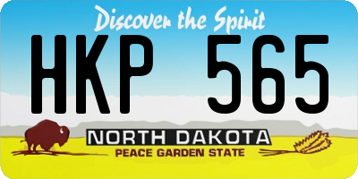 ND license plate HKP565