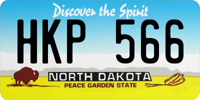 ND license plate HKP566