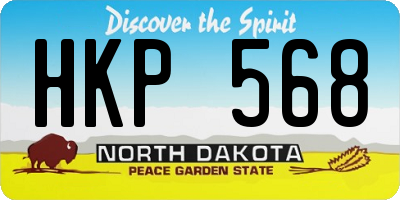 ND license plate HKP568