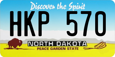 ND license plate HKP570