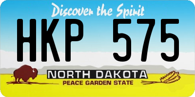 ND license plate HKP575