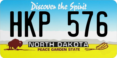ND license plate HKP576