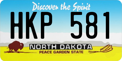 ND license plate HKP581