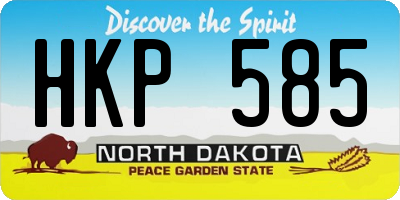 ND license plate HKP585