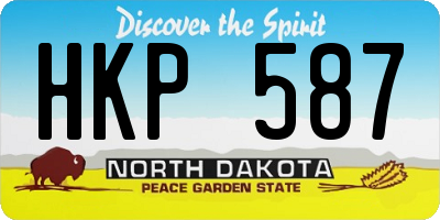 ND license plate HKP587