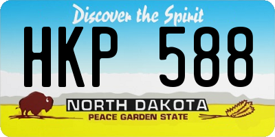 ND license plate HKP588