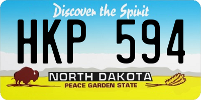 ND license plate HKP594