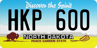 ND license plate HKP600