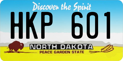 ND license plate HKP601