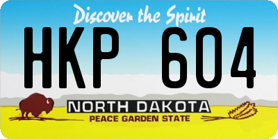 ND license plate HKP604