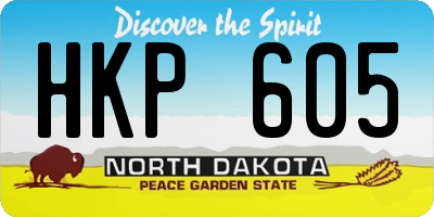 ND license plate HKP605