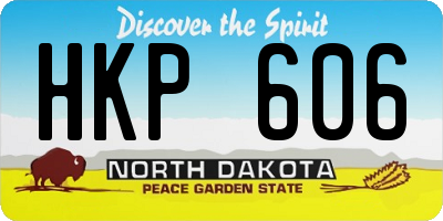 ND license plate HKP606