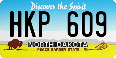 ND license plate HKP609