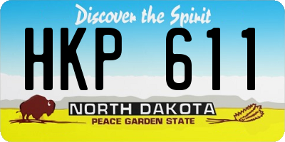 ND license plate HKP611
