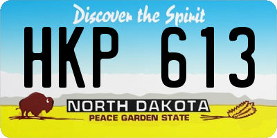 ND license plate HKP613