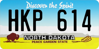 ND license plate HKP614