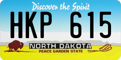 ND license plate HKP615