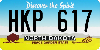 ND license plate HKP617