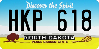 ND license plate HKP618