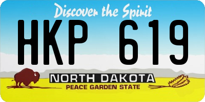 ND license plate HKP619
