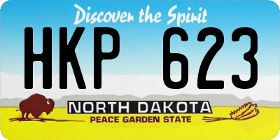 ND license plate HKP623